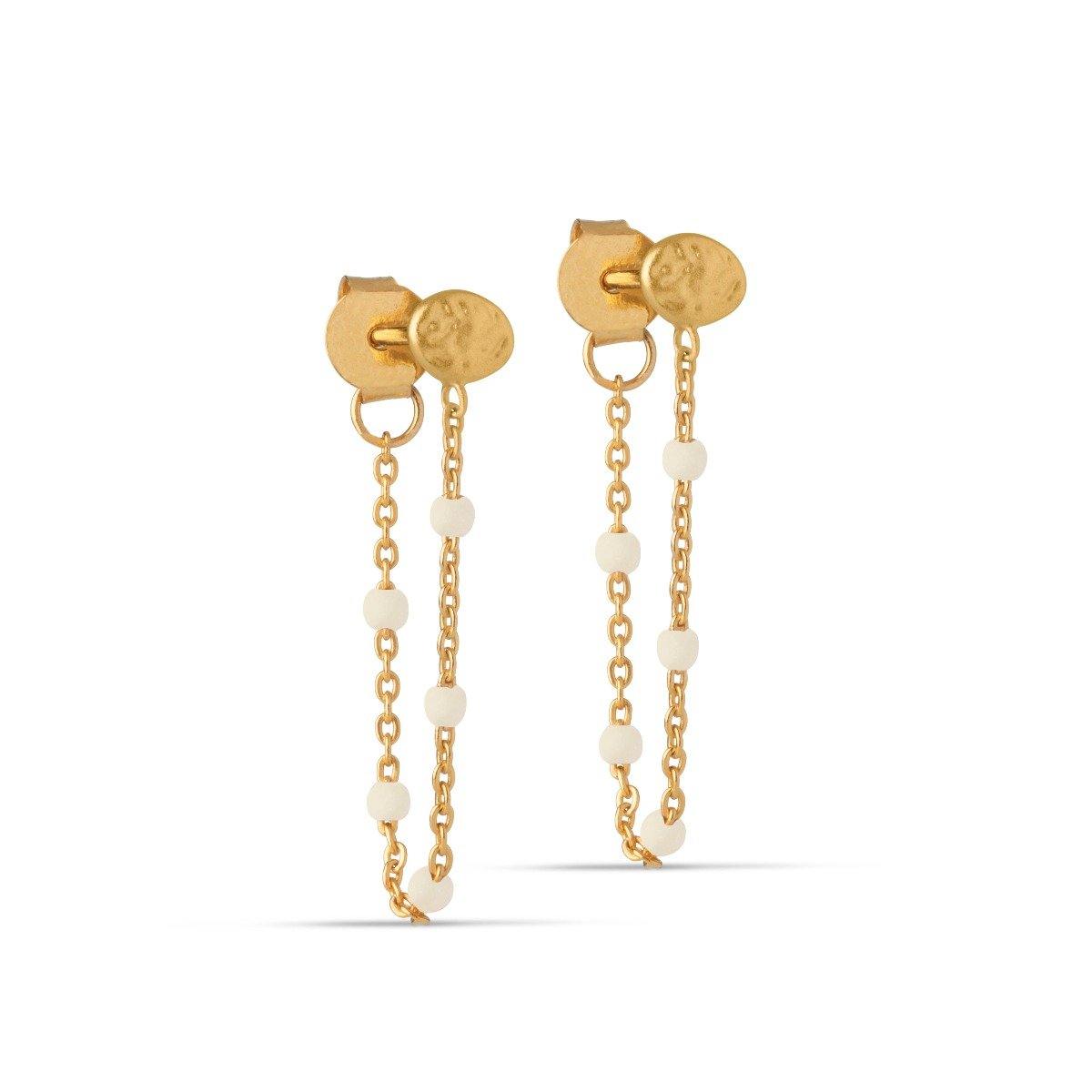Enamel Lola Daisy øreringe - Guld - Bahne